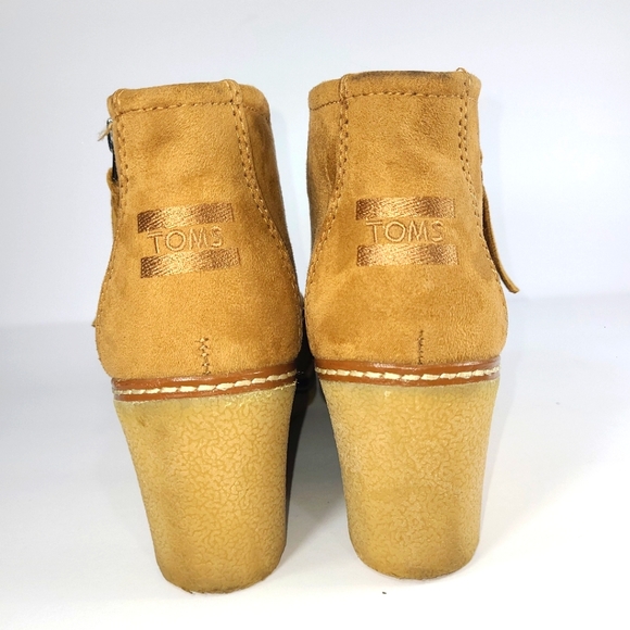 TOMS Suede Ankle Boots In Tan - Picture 2 of 11